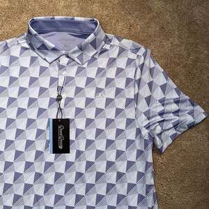 Good Good Golf Dynamic Pattern Polo, Purple & Gray, Men's Small - NWT